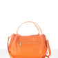 MAYA Leather Top Handle Bag - Zafferano
