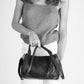 MAYA Leather Top Handle Bag - Zafferano