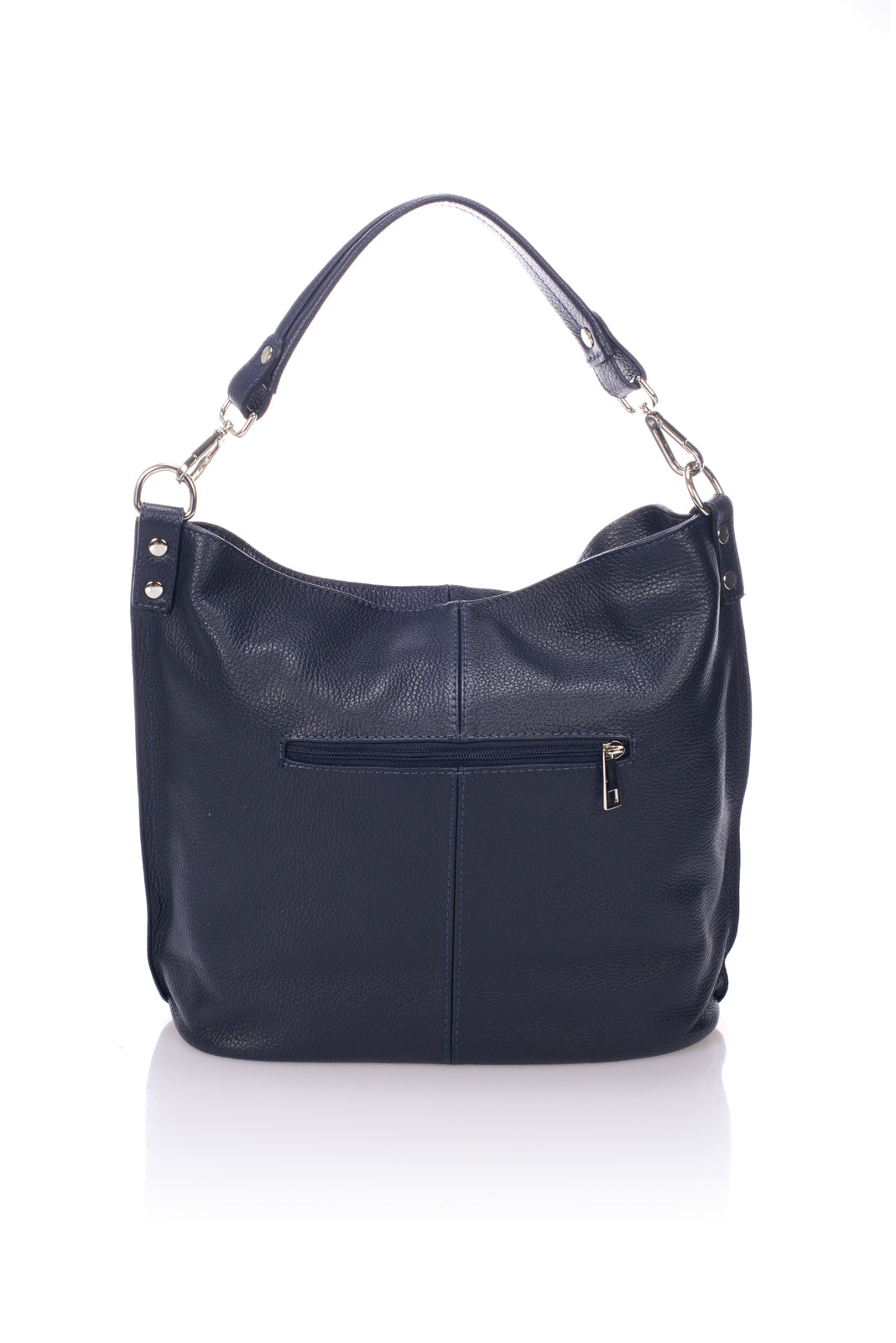 NAOMI Leather Shoulder Bag - Blue