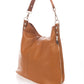 NAOMI Leather Shoulder Bag - Cognac