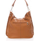 NAOMI Leather Shoulder Bag - Cognac
