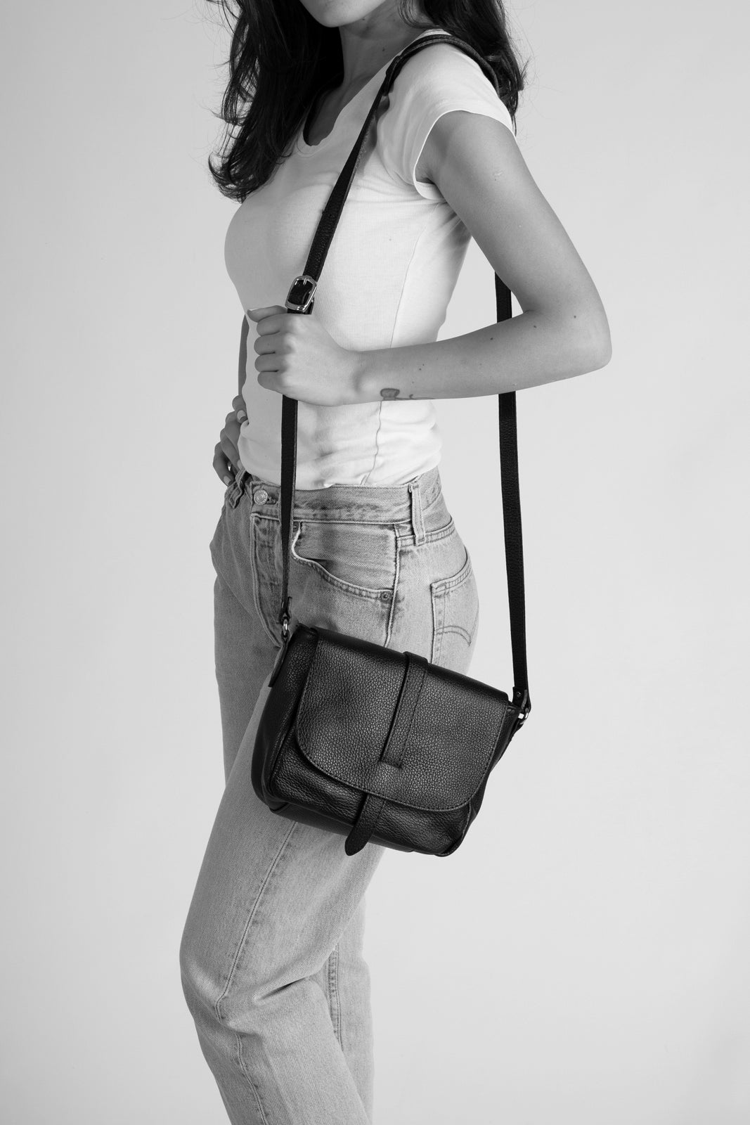 ALTEA Leather Shoulder Bag - Blue