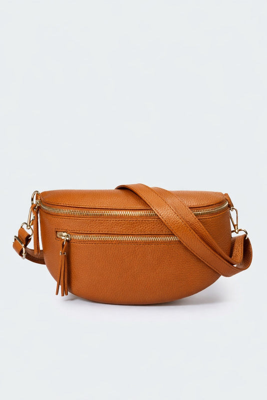 BROOKE Leather Pouch - Cuoio