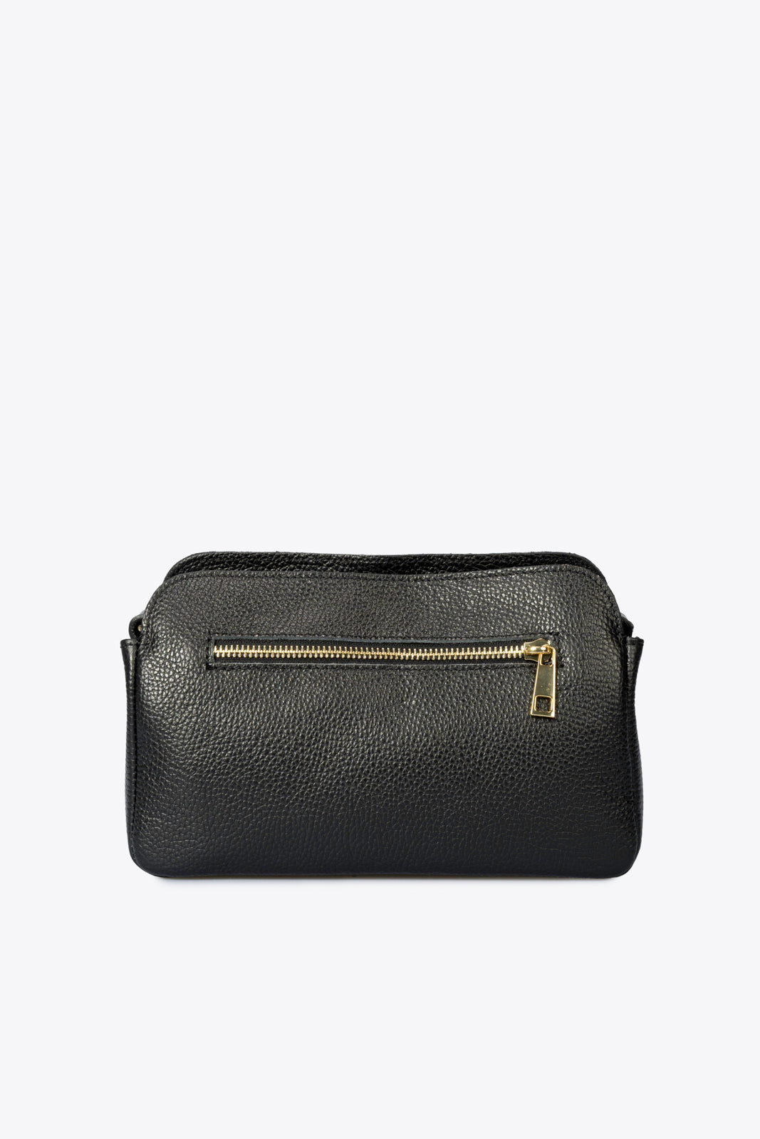 HILDA Leather Crossbody Bag - Black