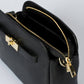 HILDA Leather Crossbody Bag - Black