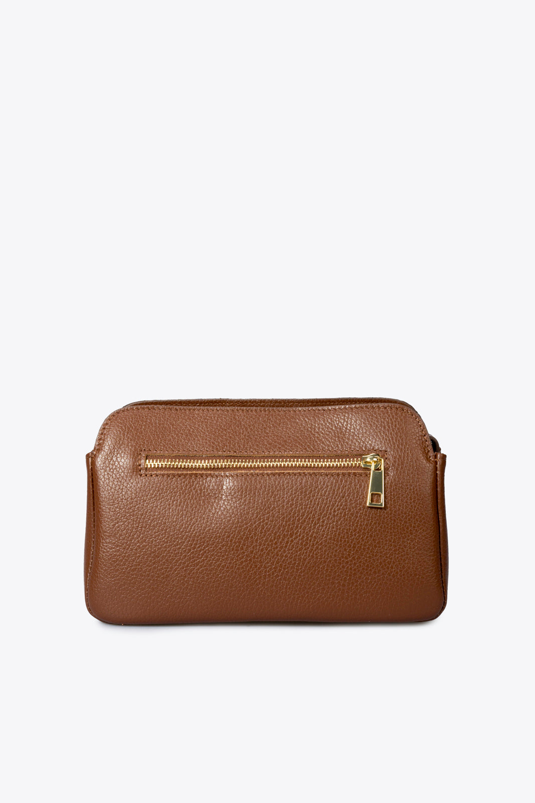 HILDA Leather Crossbody Bag - Brown