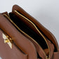 HILDA Leather Crossbody Bag - Brown