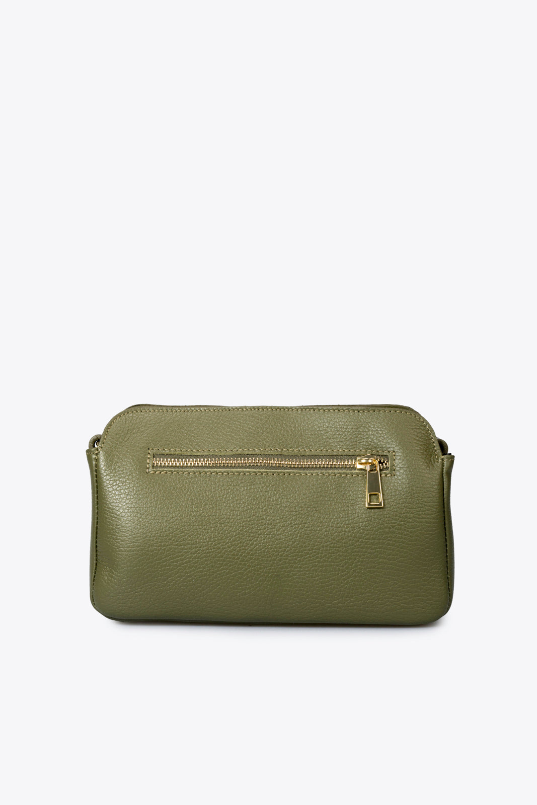 HILDA Leather Crossbody Bag - Olive