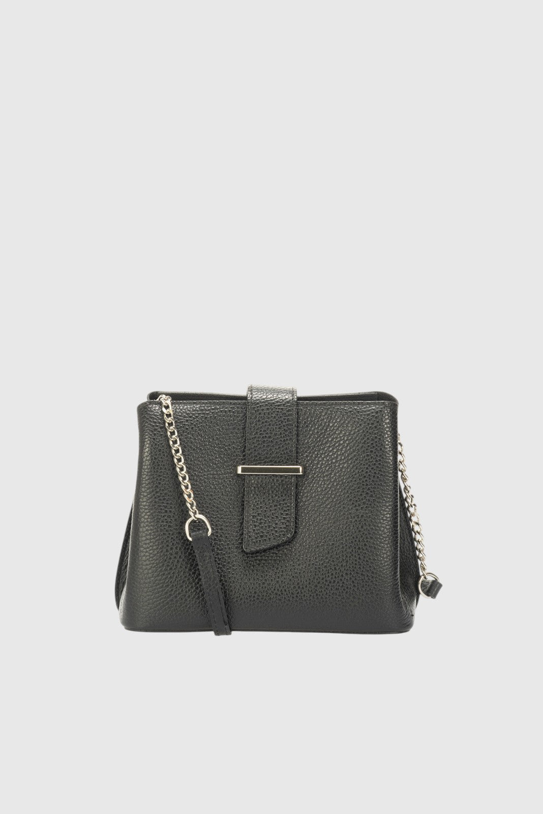 ZOE Leather Crossbody Bag - Black