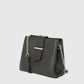 ZOE Leather Crossbody Bag - Black