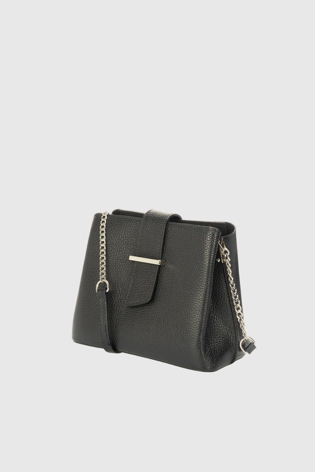 ZOE Leather Crossbody Bag - Black