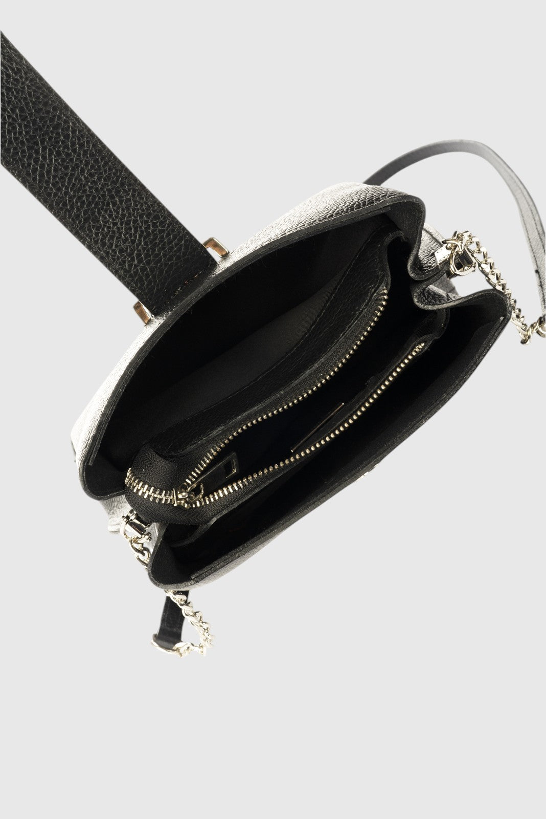ZOE Leather Crossbody Bag - Black