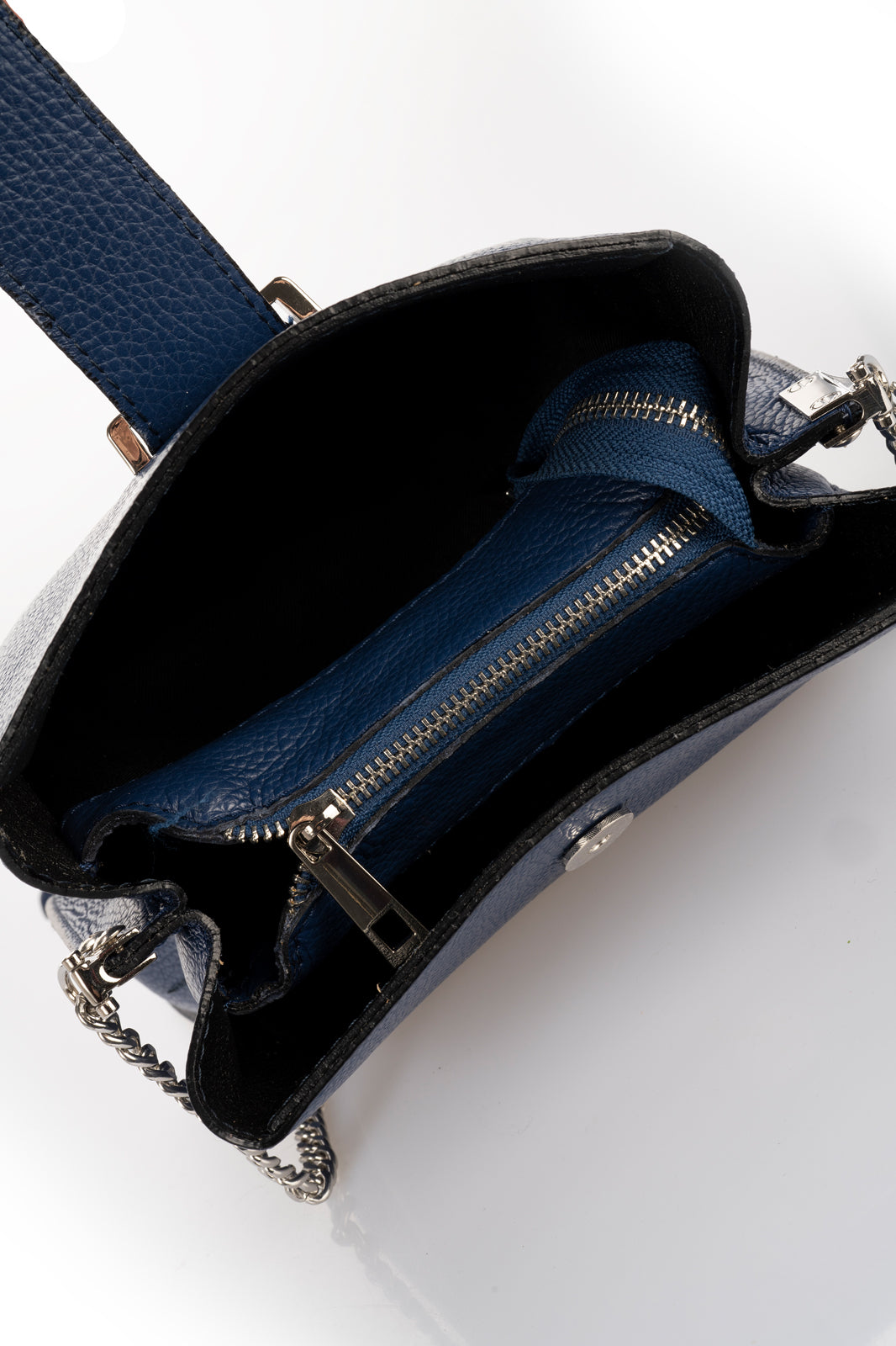 ZOE Leather Crossbody Bag - Blue