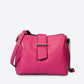 ZOE Leather Crossbody Bag - Fuxia