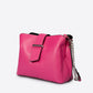 ZOE Leather Crossbody Bag - Fuxia