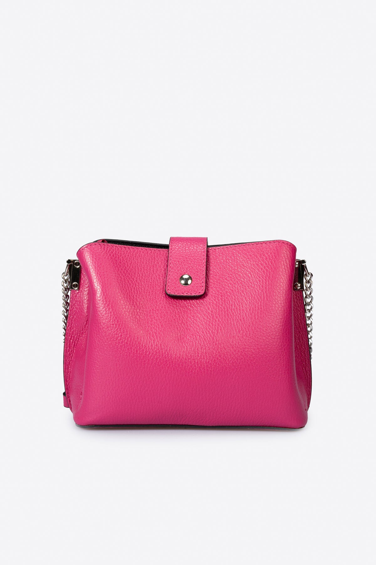 ZOE Leather Crossbody Bag - Fuxia