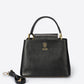 TATUM Leather Top Handle Bag - Black