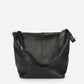 CORINNE Leather Shoulder Bag - Black