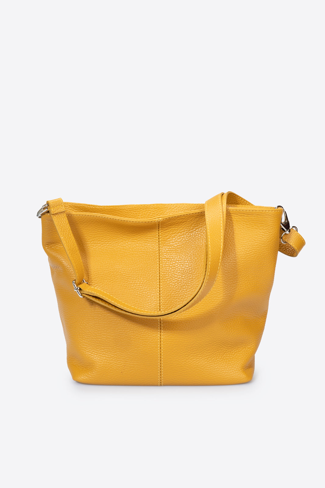CORINNE Leather Shoulder Bag - Senape