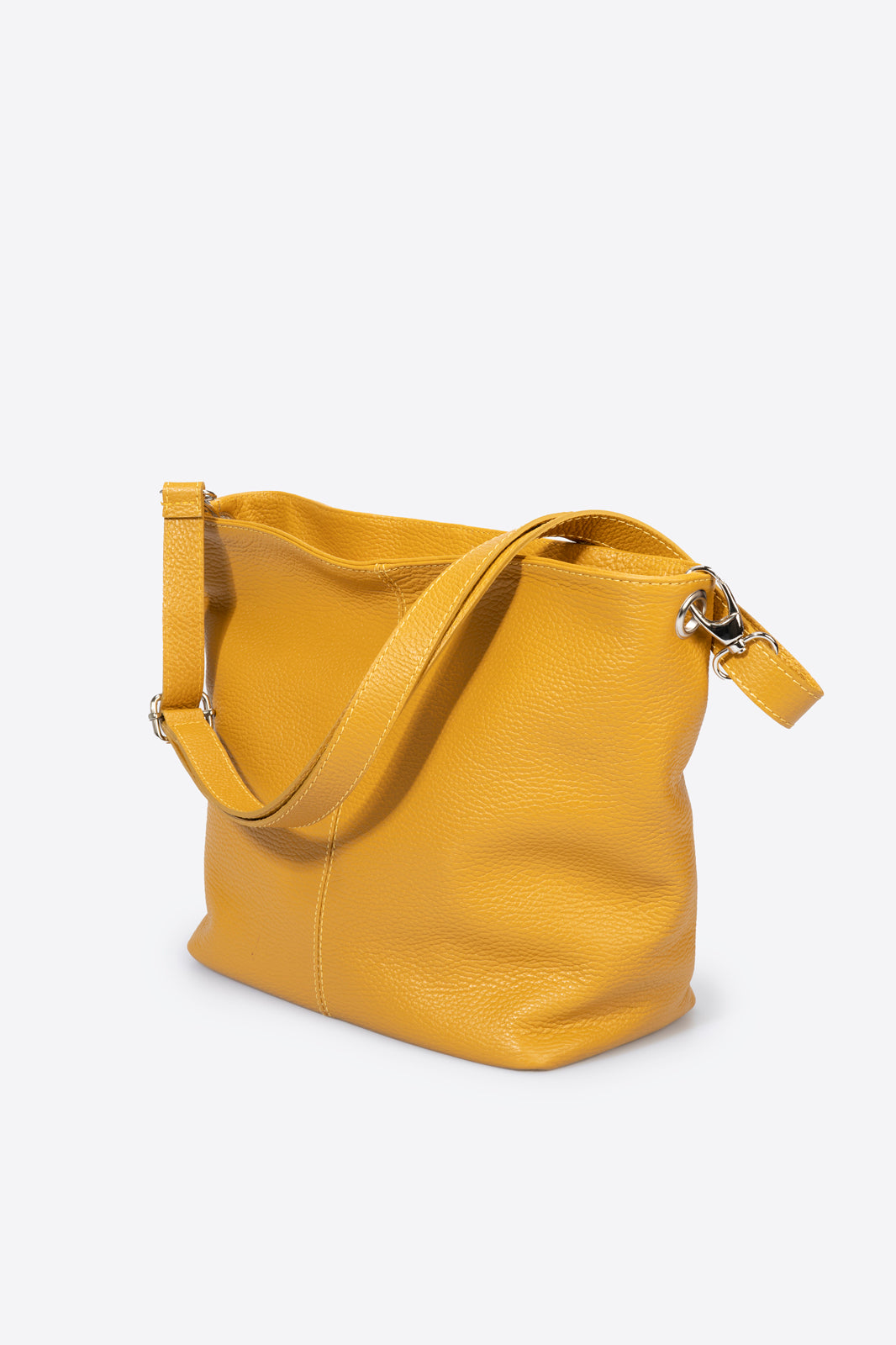 CORINNE Leather Shoulder Bag - Senape