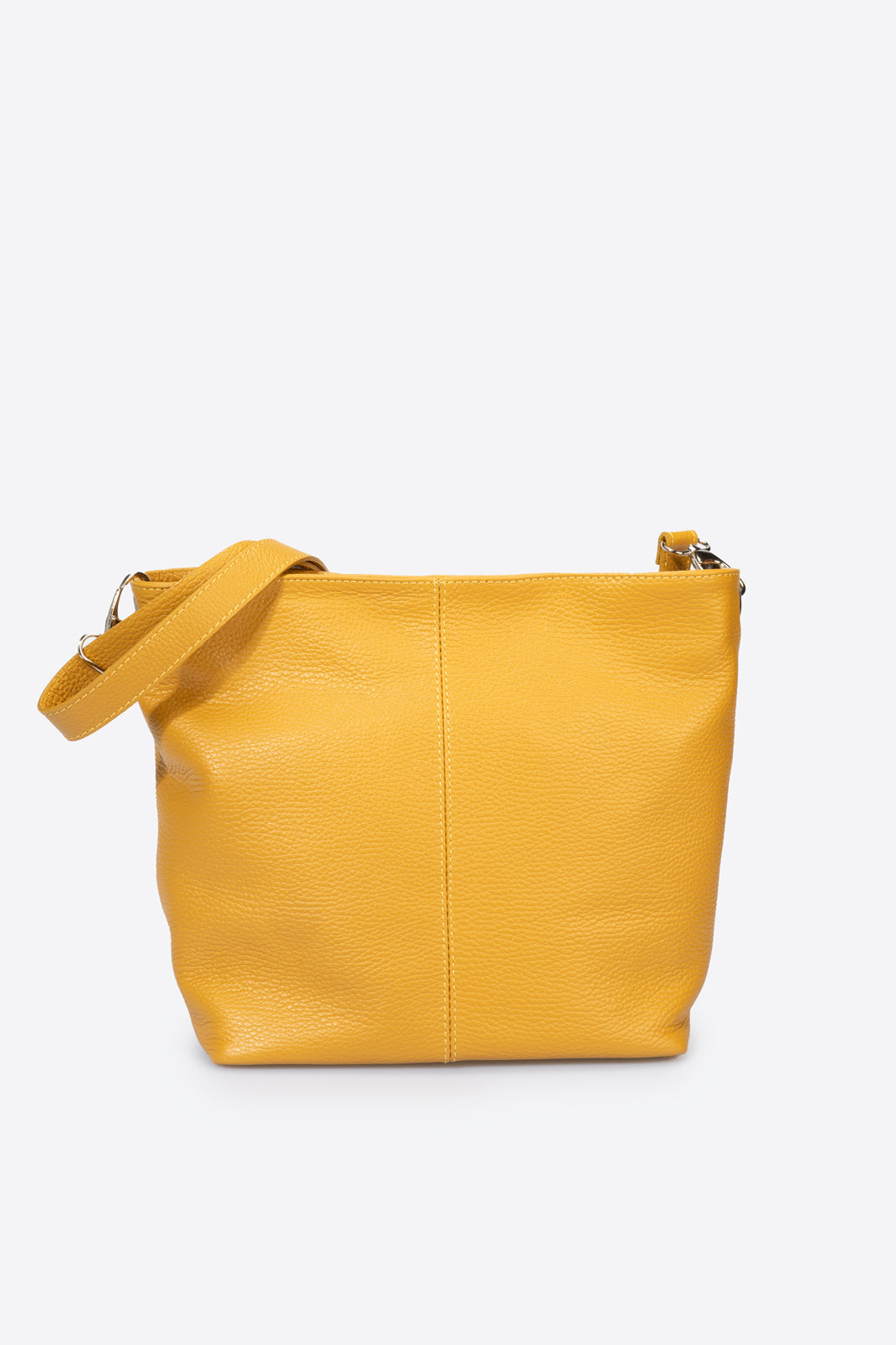 CORINNE Leather Shoulder Bag - Senape