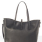 MAREN Leather Top Handle Bag - Black