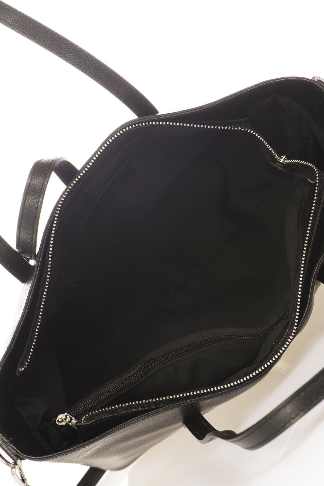MAREN Leather Top Handle Bag - Black