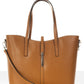 MAREN Leather Top Handle Bag - Cognac