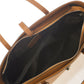MAREN Leather Top Handle Bag - Cognac