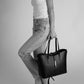 MAREN Leather Top Handle Bag - Cognac