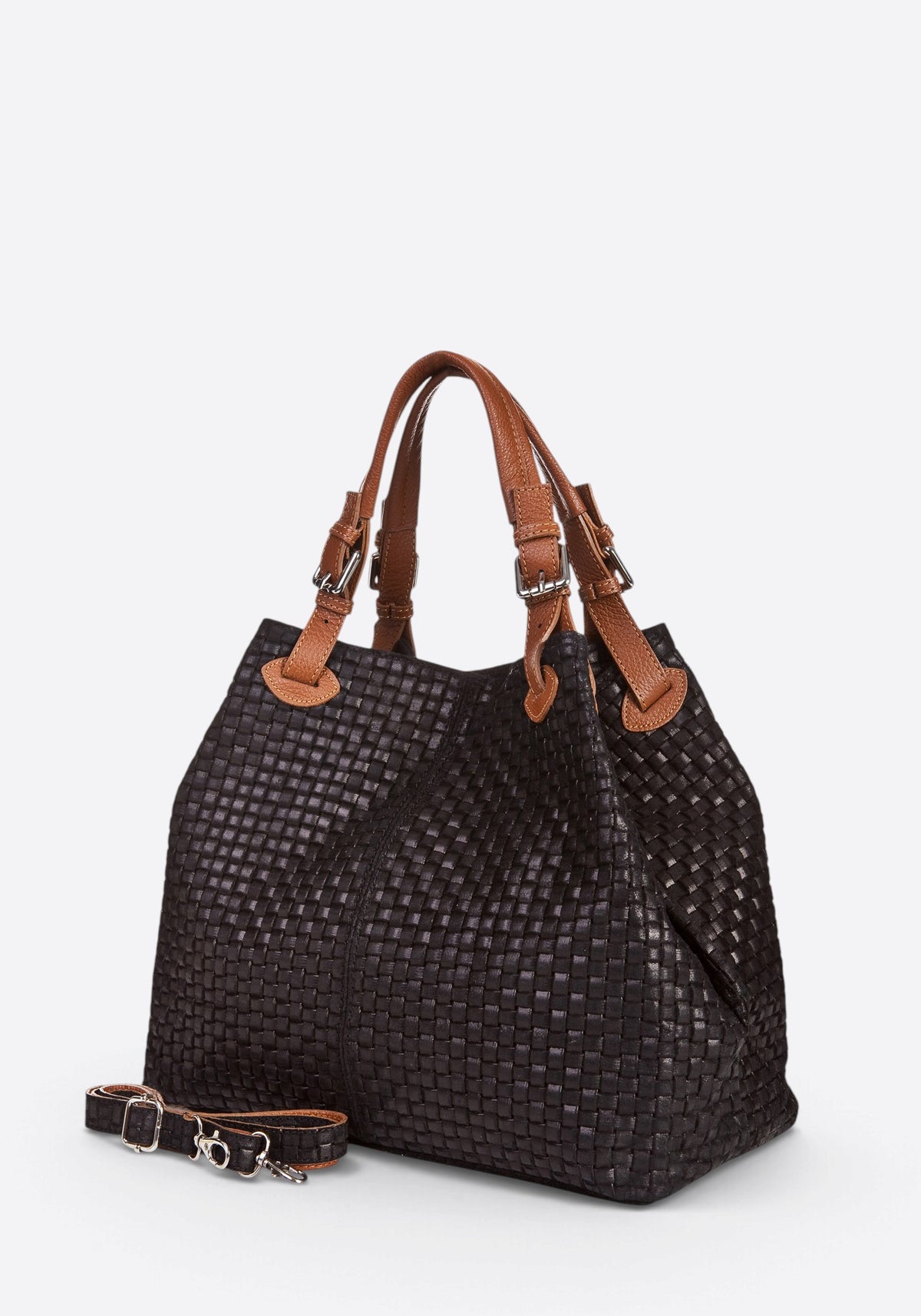 ARIA Leather Tote Bag - Black