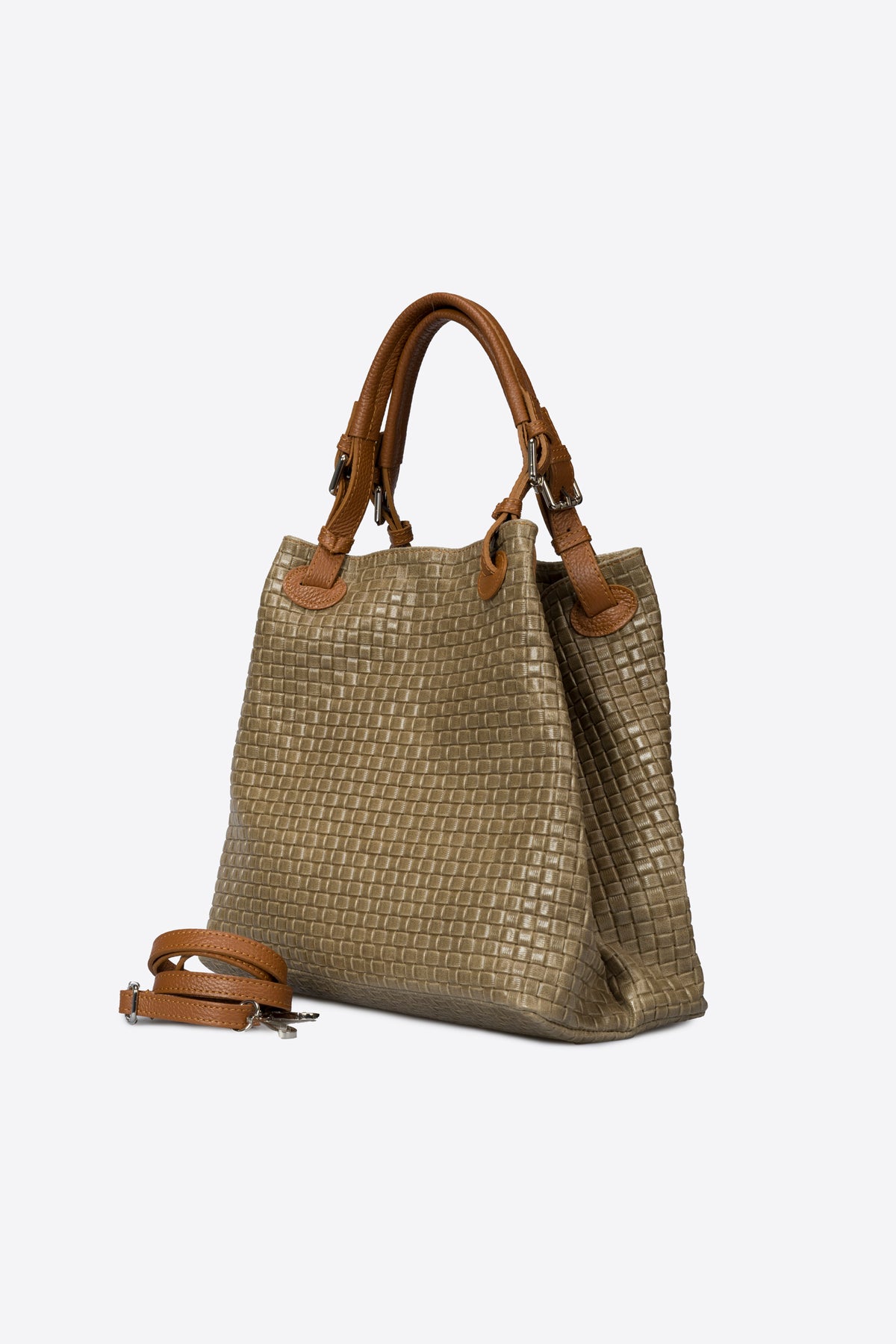 ARIA Leather Tote Bag - Fango