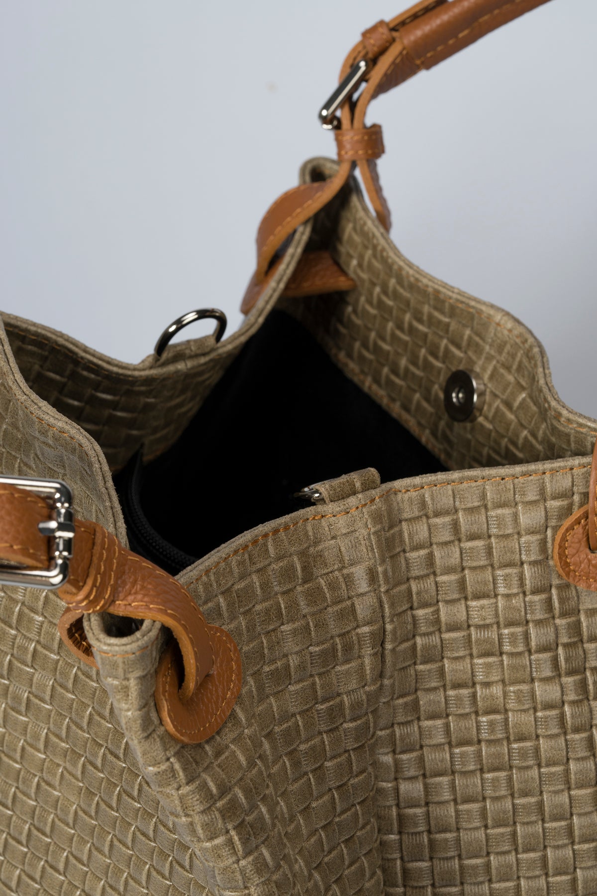 ARIA Leather Tote Bag - Fango