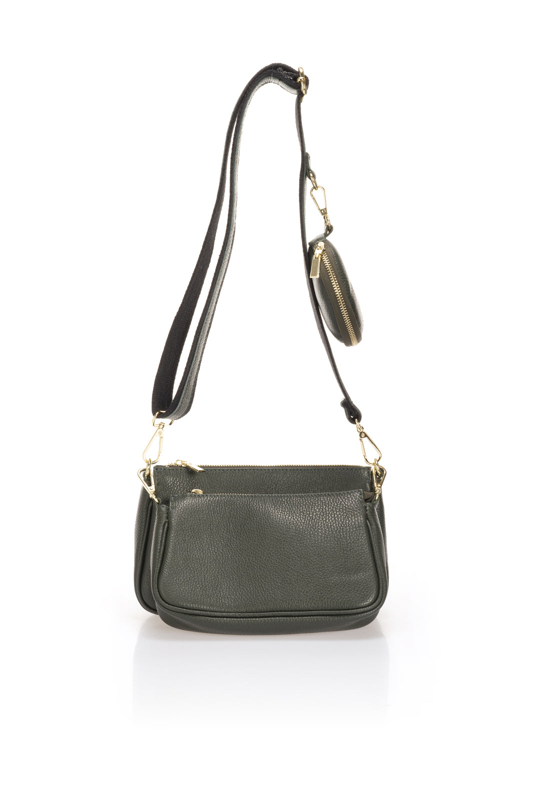 Leather Shoulder Bag 4589 - Green