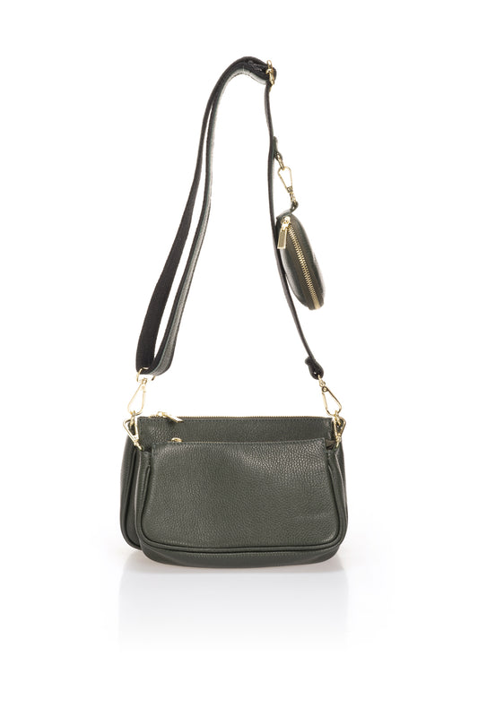 Leather Shoulder Bag 4589 - Green