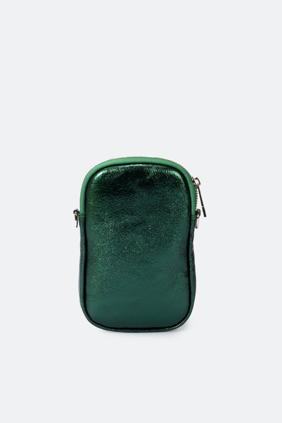 Leather Crossbody Bag 6951 - Verde