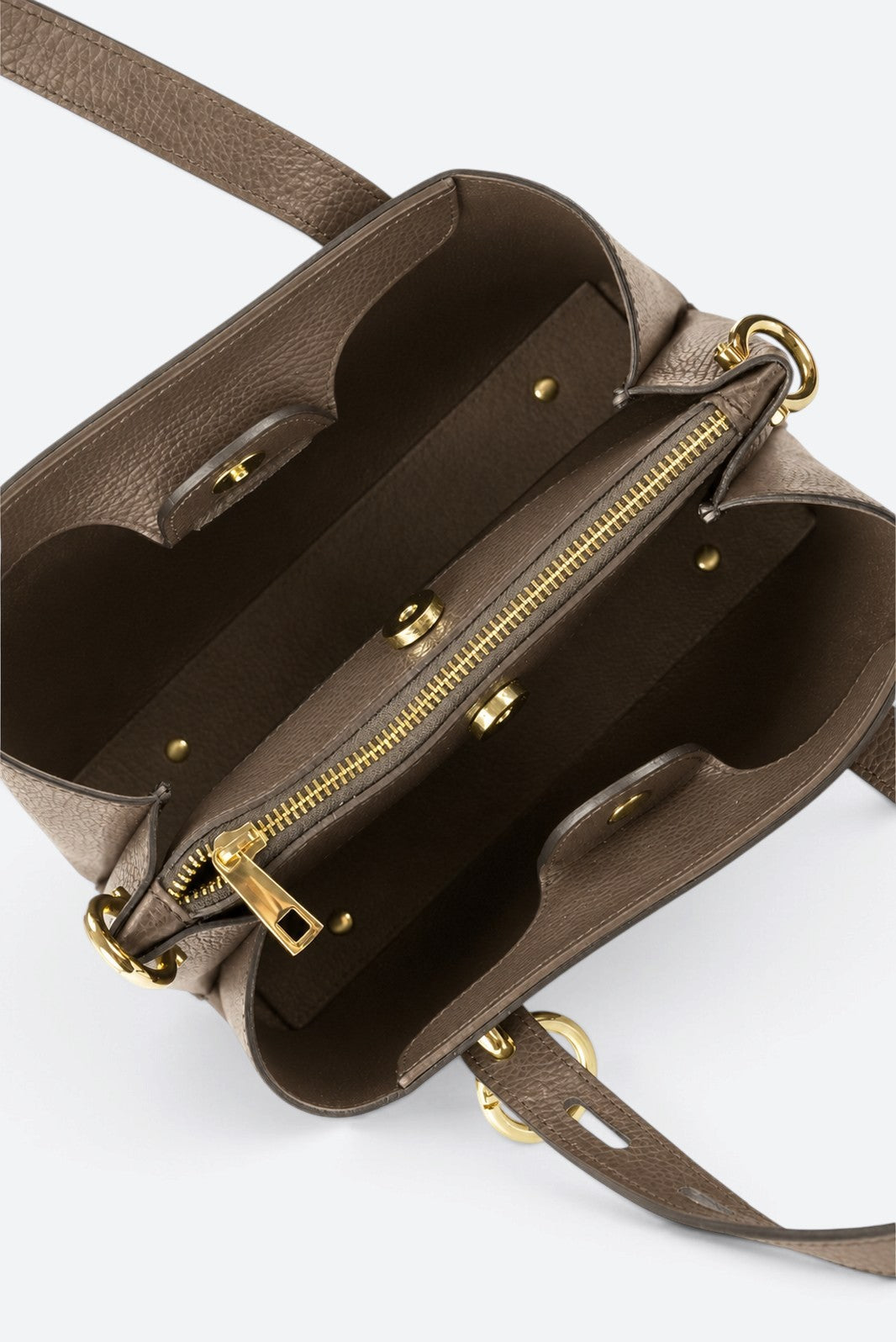 EMILY Leather Top Handle Bag - Fango