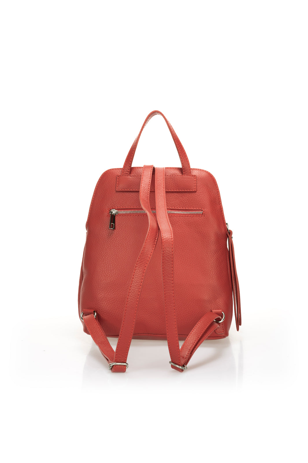 Leather Backpack 1162 - Red