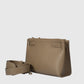 CAMILLE Leather Top Handle Bag - Fango