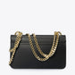 CALLIE Leather Crossbody Bag - Black