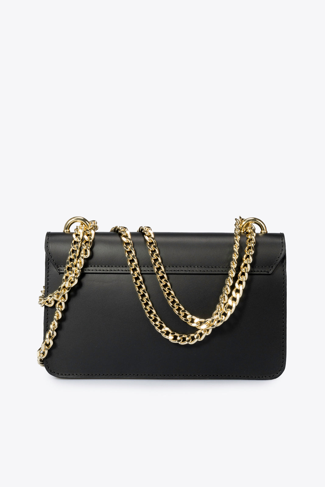 CALLIE Leather Crossbody Bag - Black