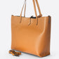 NIOBE Leather Tote Bag - Cognac Winter