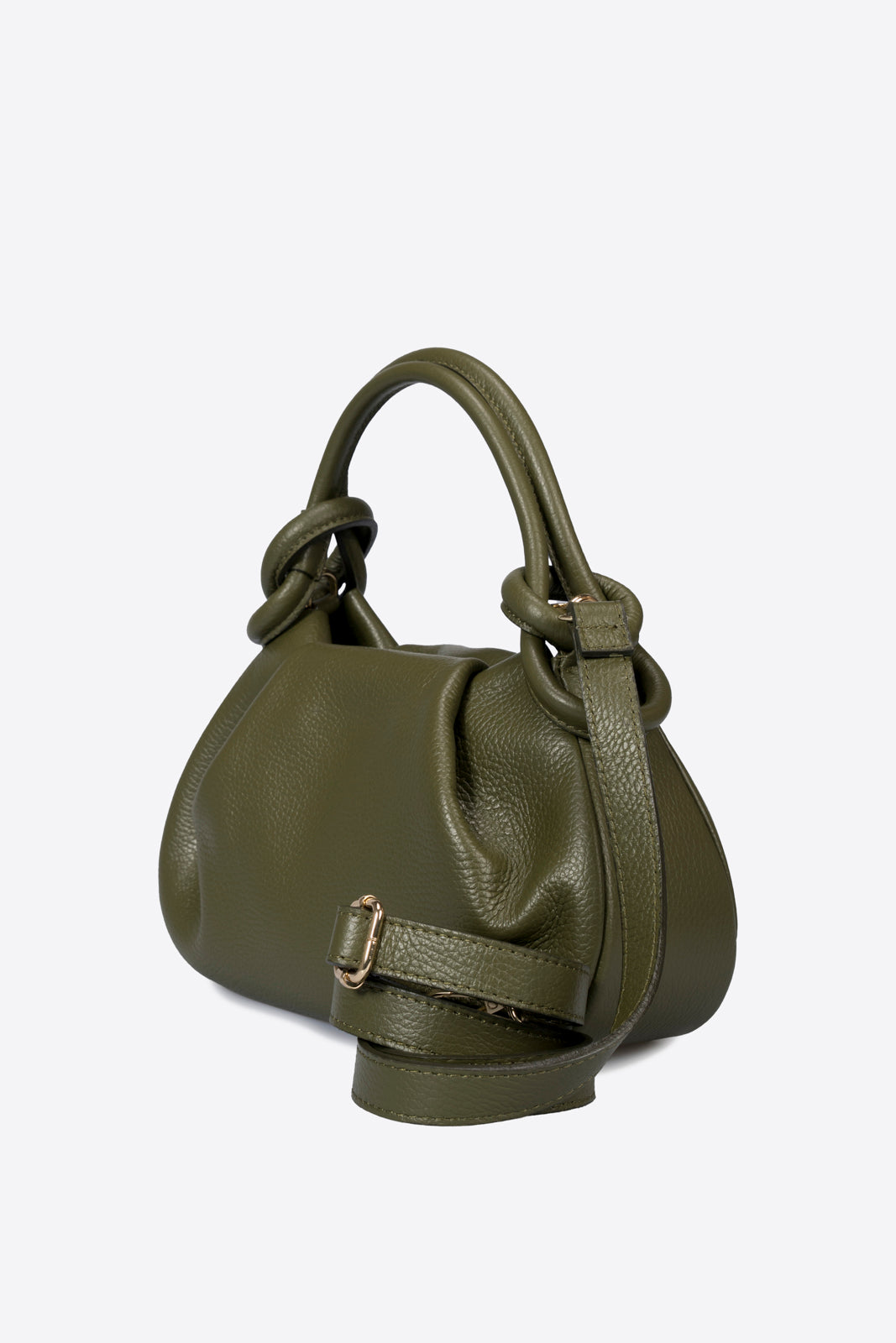 MARIBEL Leather Top Handle Bag - Verde