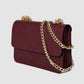 CALLIE Leather Crossbody Bag - Bordo