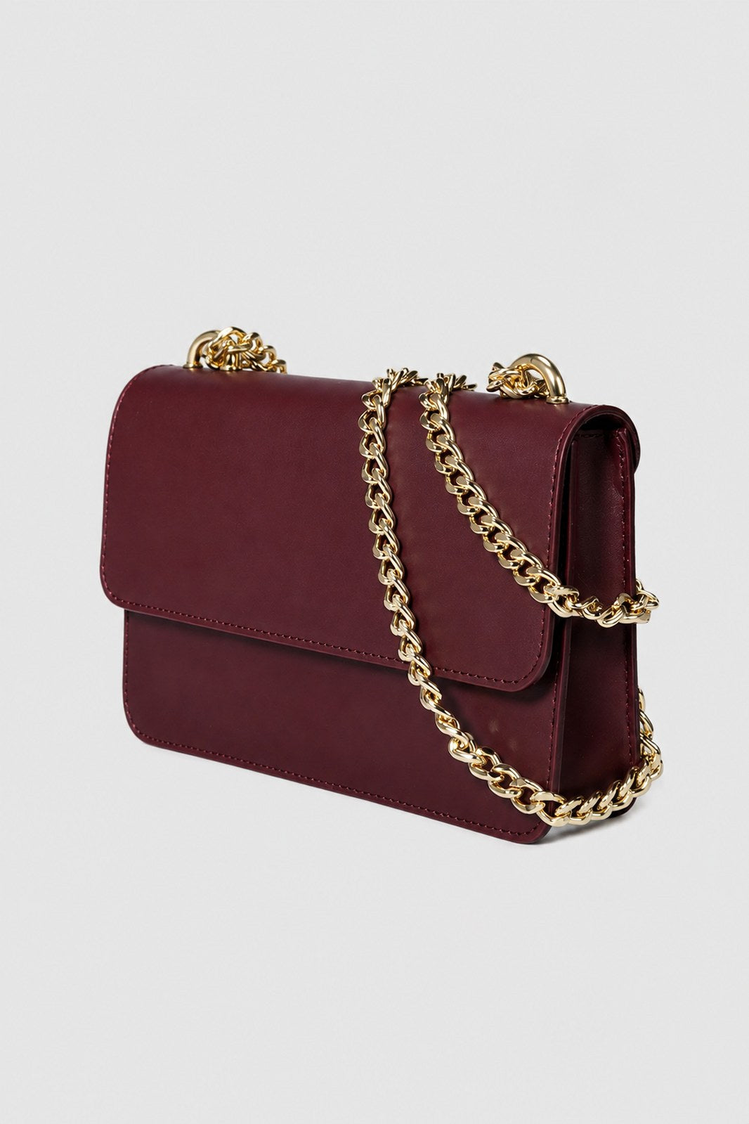 CALLIE Leather Crossbody Bag - Bordo