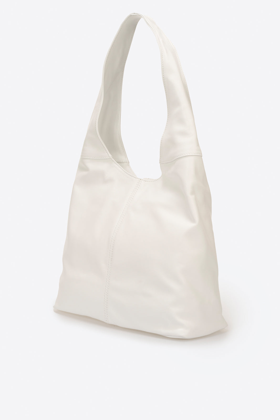 Leather Shoulder Bag 6933 - White