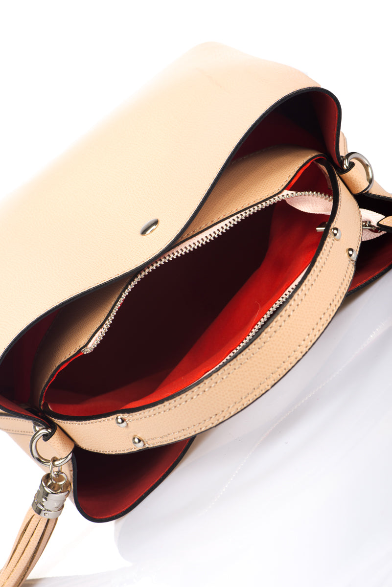 Leather Top Handle Bag 4310 - Rose