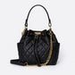 TILLY SMALL Leather Top Handle Bag - Black