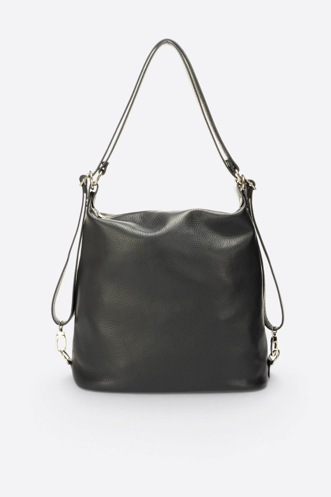 CORDELIA Leather Backpack - Black