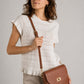 NORAH Leather Crossbody Bag - Brown